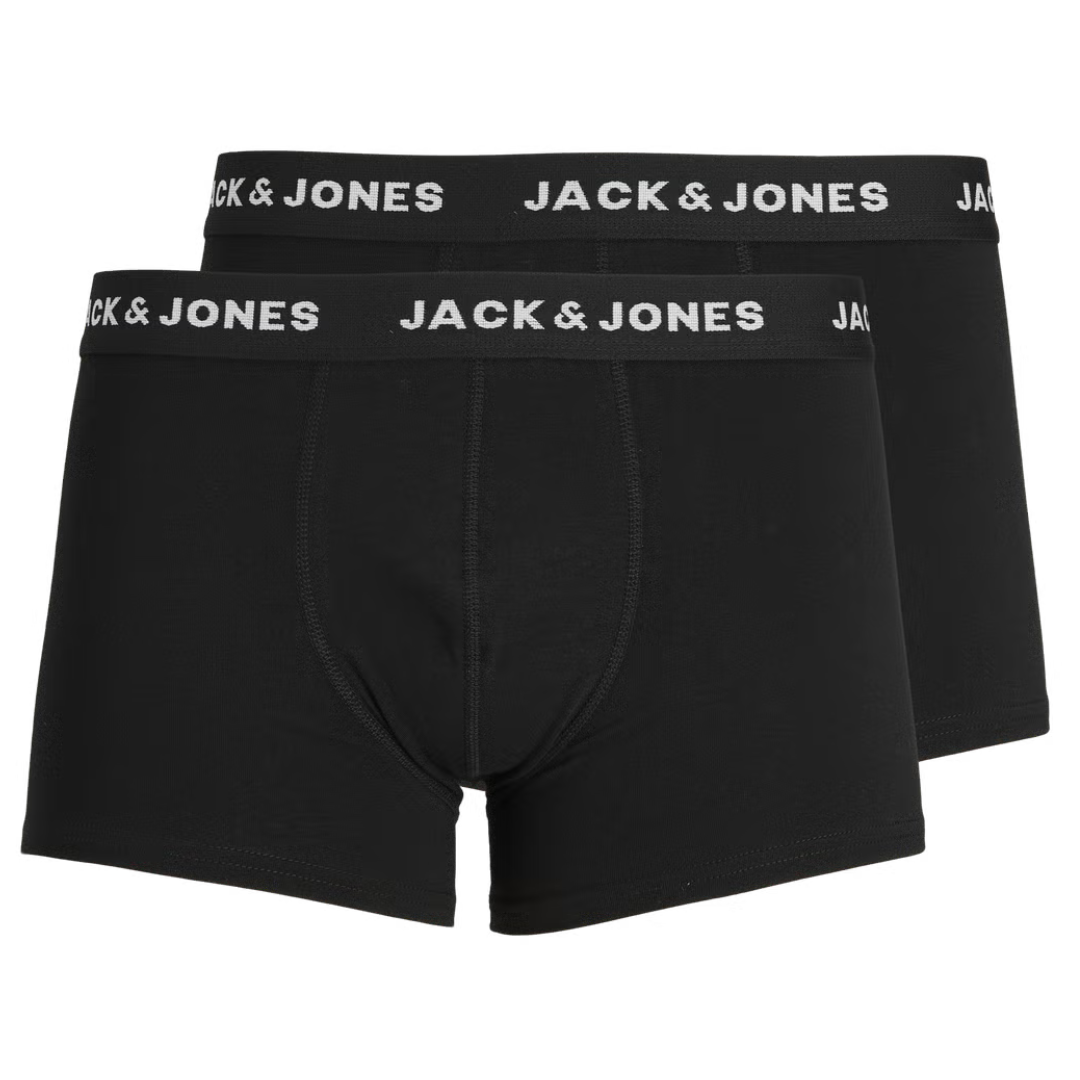 J&J Crne Muške Bokserice JACJON TRUNKS 2 PACK NOOS